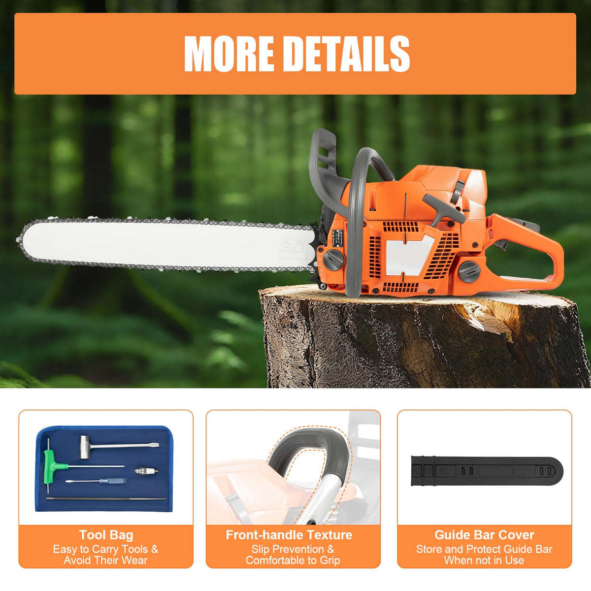 24" 72CC Gas Powered Chainsaw O119000