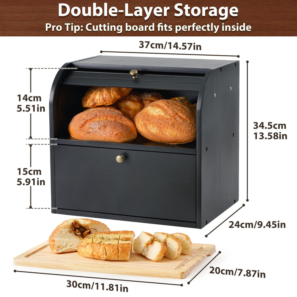 Wooden Bread Box L670