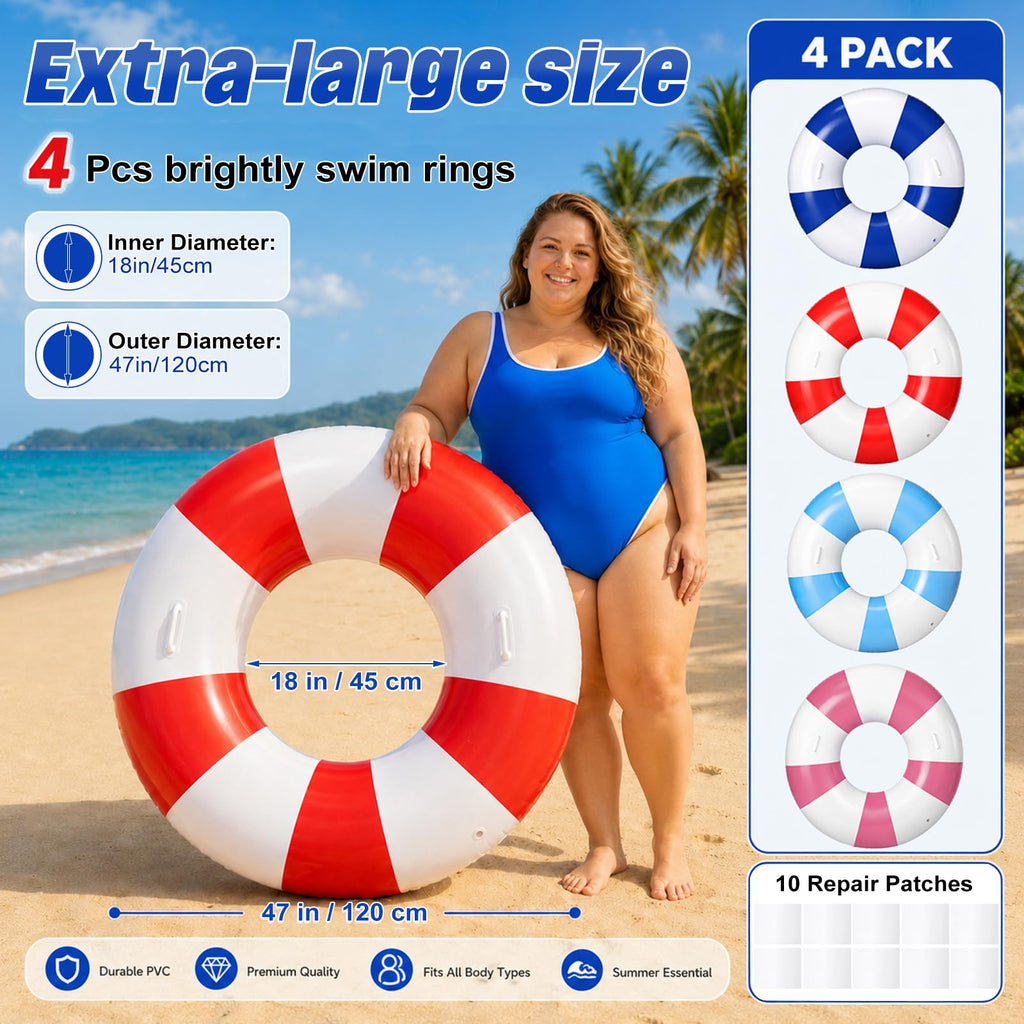 Inflatable Pool Floats 4 Pack K722849