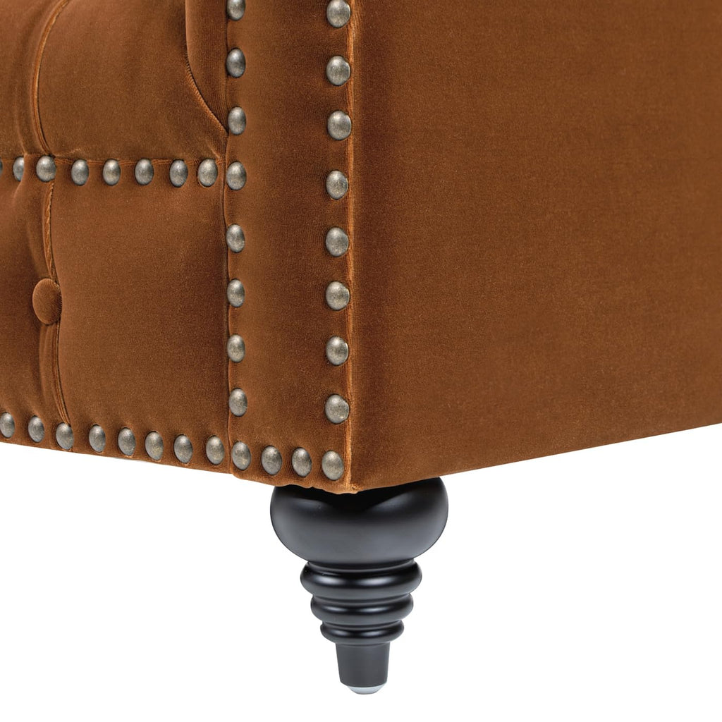 Burnt Orange Performance Velvet Sofa Q1621
