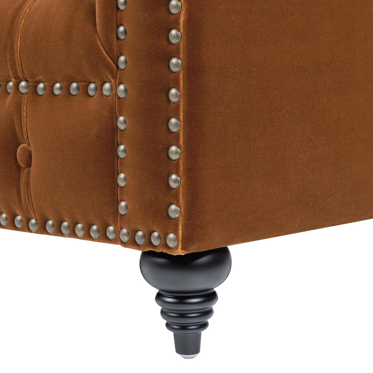 Burnt Orange Performance Velvet Sofa Q1621