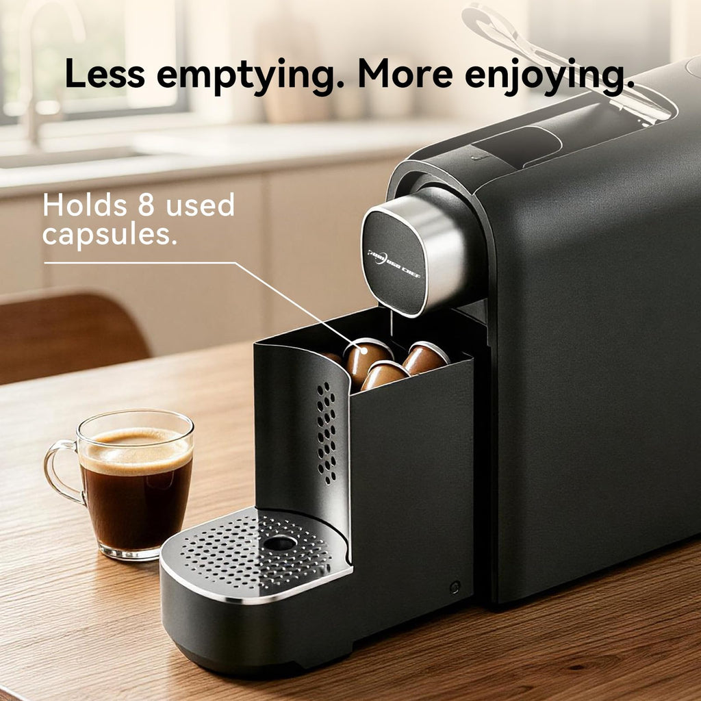 Black Single Serve Espresso Coffee Machine with Removable Tank F648