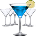 10-Ounce Plastic Martini Glasses Set of 6, Reusable, BPA-Free, Shatter-Proof, Dishwasher-Safe Z8000