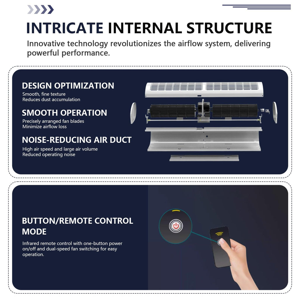 2-Speed Air Curtain Machine with Remote Control I970