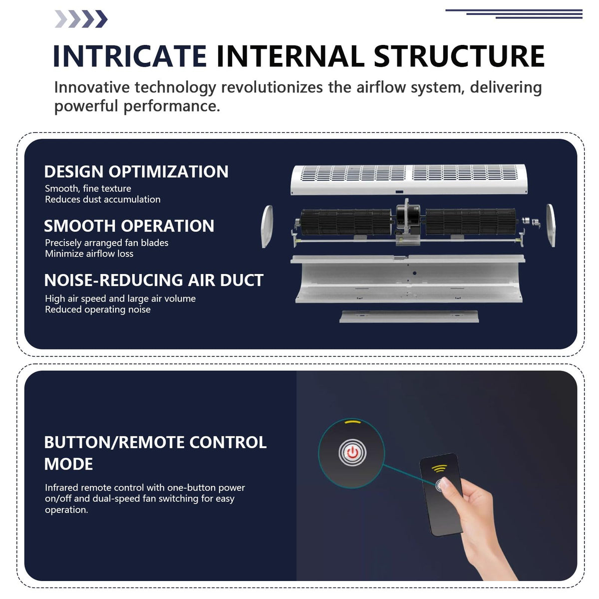 2-Speed Air Curtain Machine with Remote Control I970