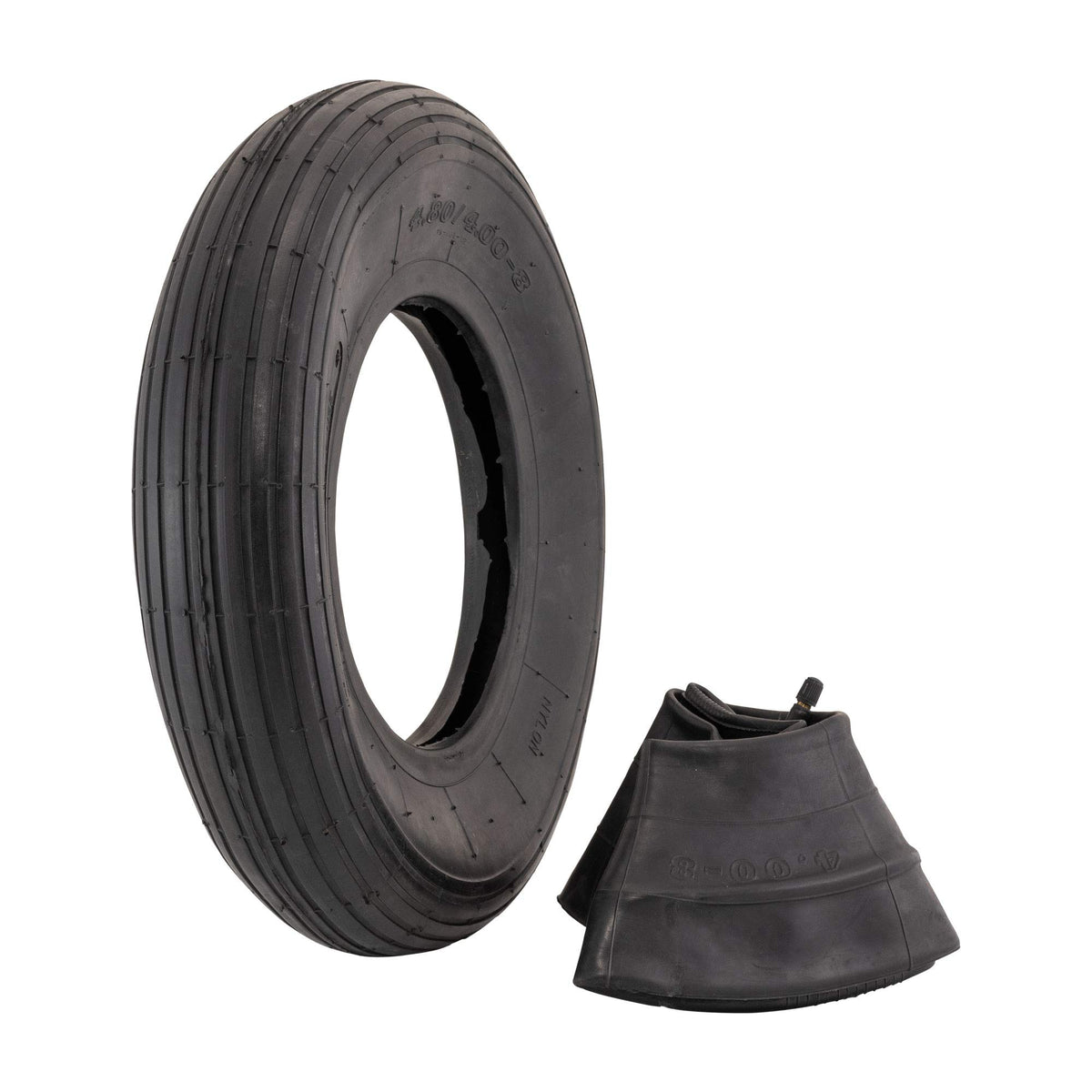 4.80/4.00-8" Ribbed Tread Pneumatic Tire and Inner Tube Set G11419