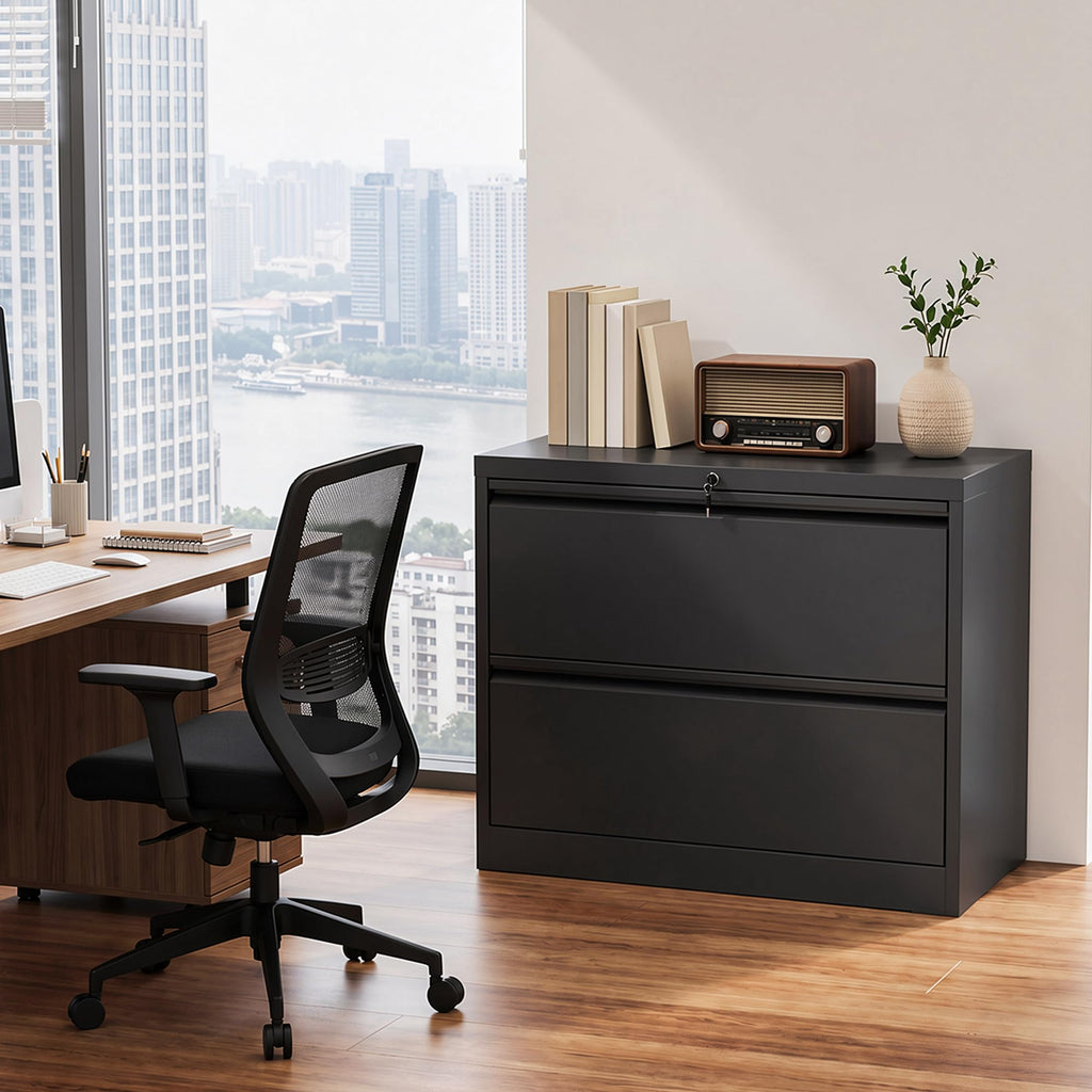 2 Drawer Metal File Cabinet with Lock F91706