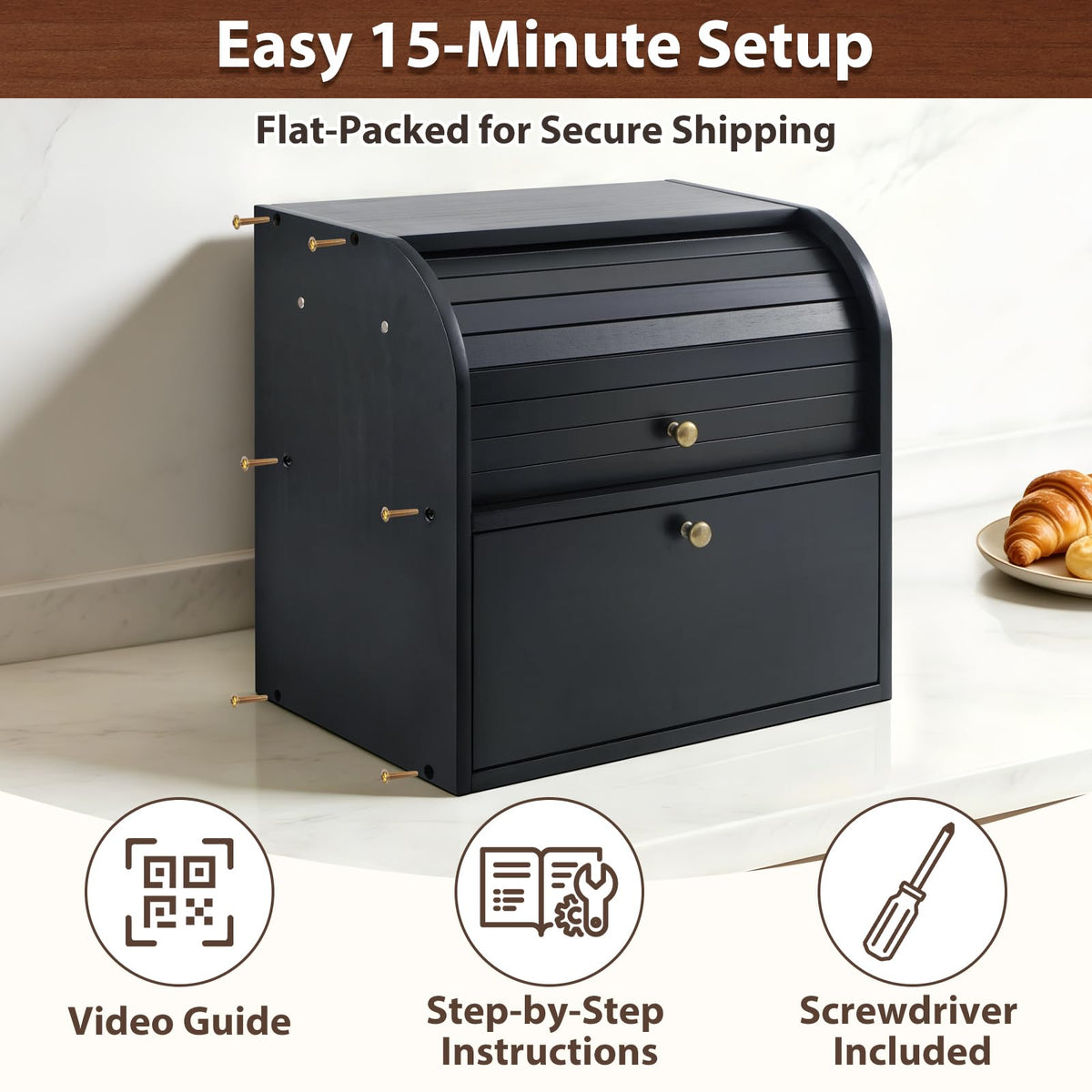Wooden Bread Box L670