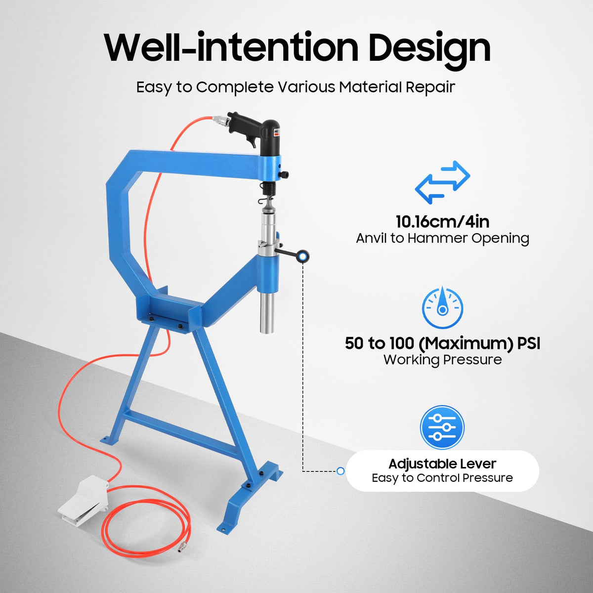 Pneumatic Planishing Hammer Metal Shrinker Stretcher T43047