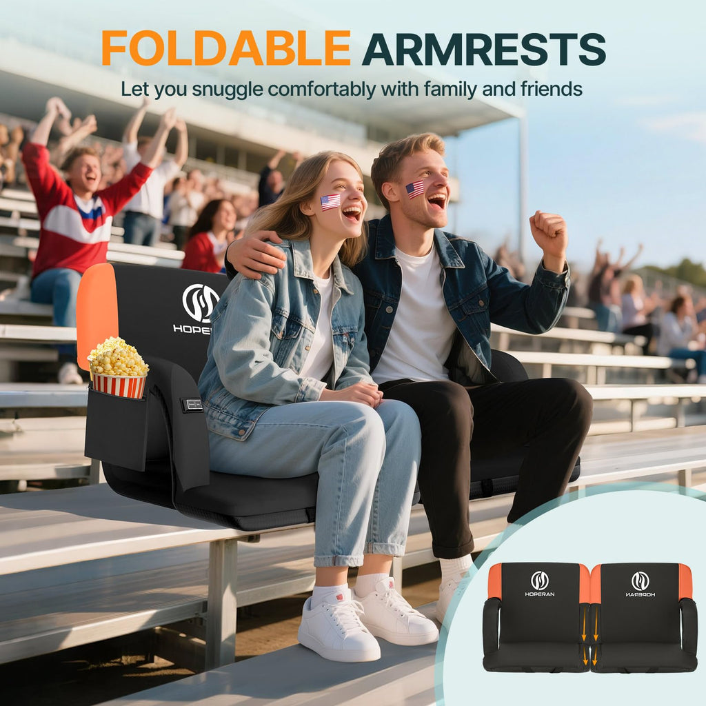 Heated Stadium Seats for Bleachers with Back Support K25089