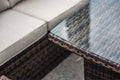 7 Pcs Rattan Wicker Sofa Set with Storage Box and Cushions W71939