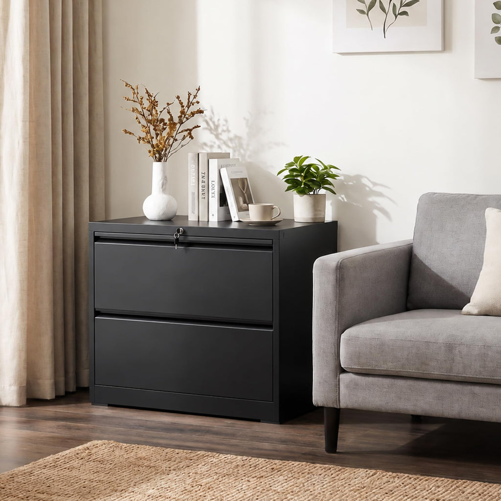 2 Drawer Metal File Cabinet with Lock F91706