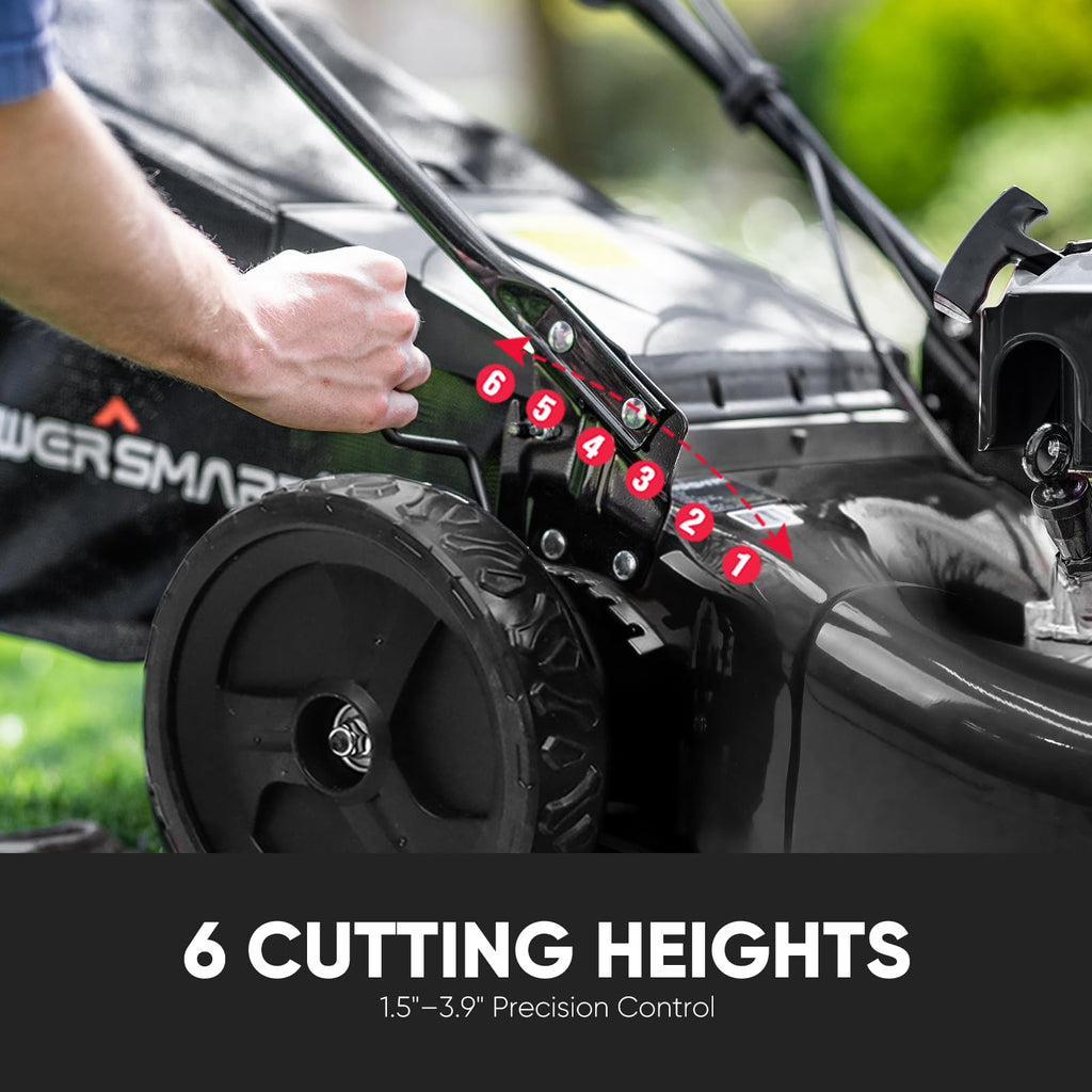 22-Inch Self Propelled Gas Lawn Mower, 170cc 4-Cycle OHV Engine H2953