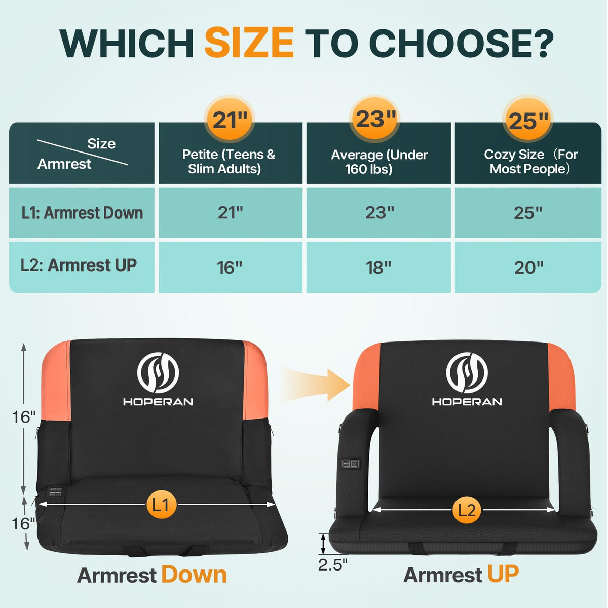 Heated Stadium Seats for Bleachers with Back Support K25089