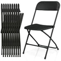 10 Pack Black Plastic Folding Chairs T759