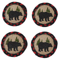 Bear Silhouette Braided Coasters Set of 4 L1515