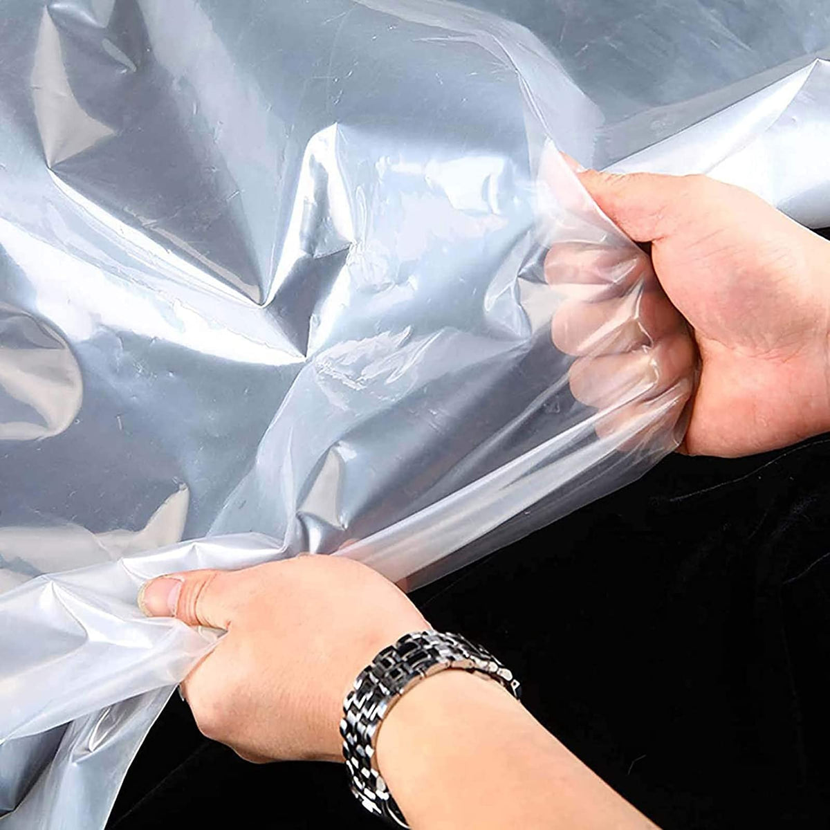 Heavy Duty Waterproof Clear 3x3ft Poly Tarp with Grommets J838619