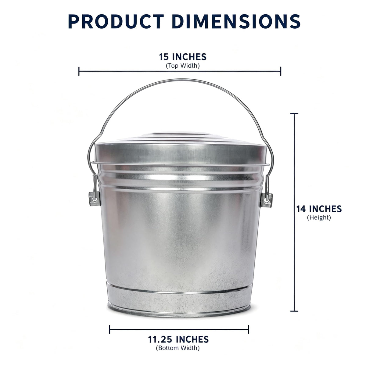 6 Gallon Galvanized Steel Storage Can with Locking Lid Y82248