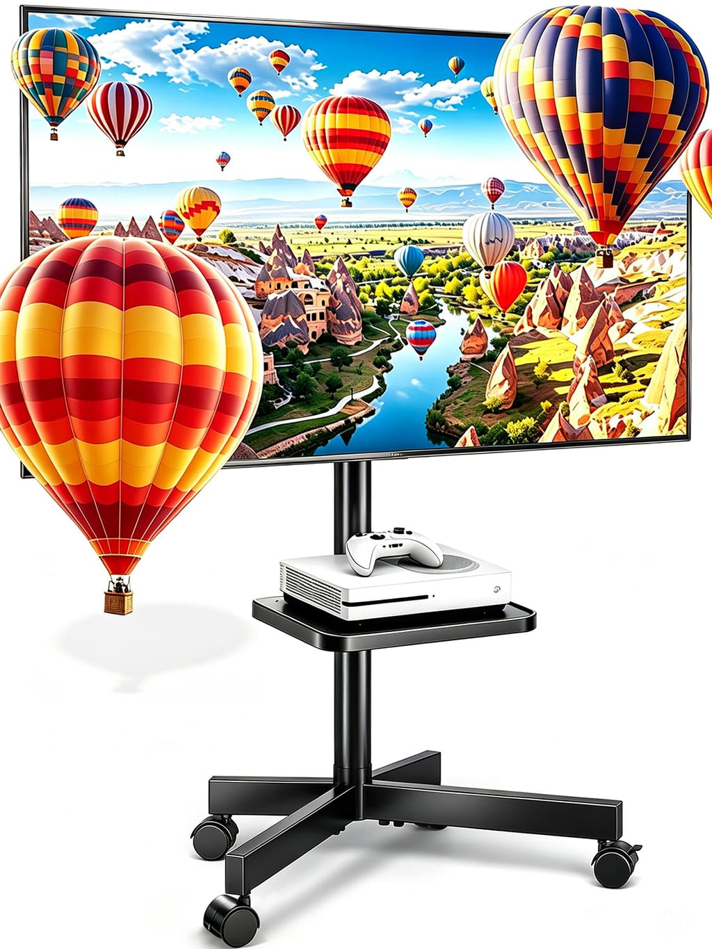 Height Adjustable Rolling TV Stand E537