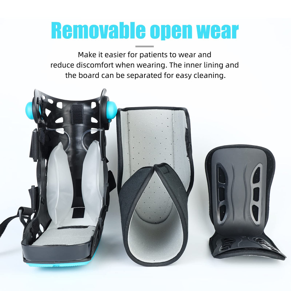 Black Medium Inflatable Walking Boot Y39549