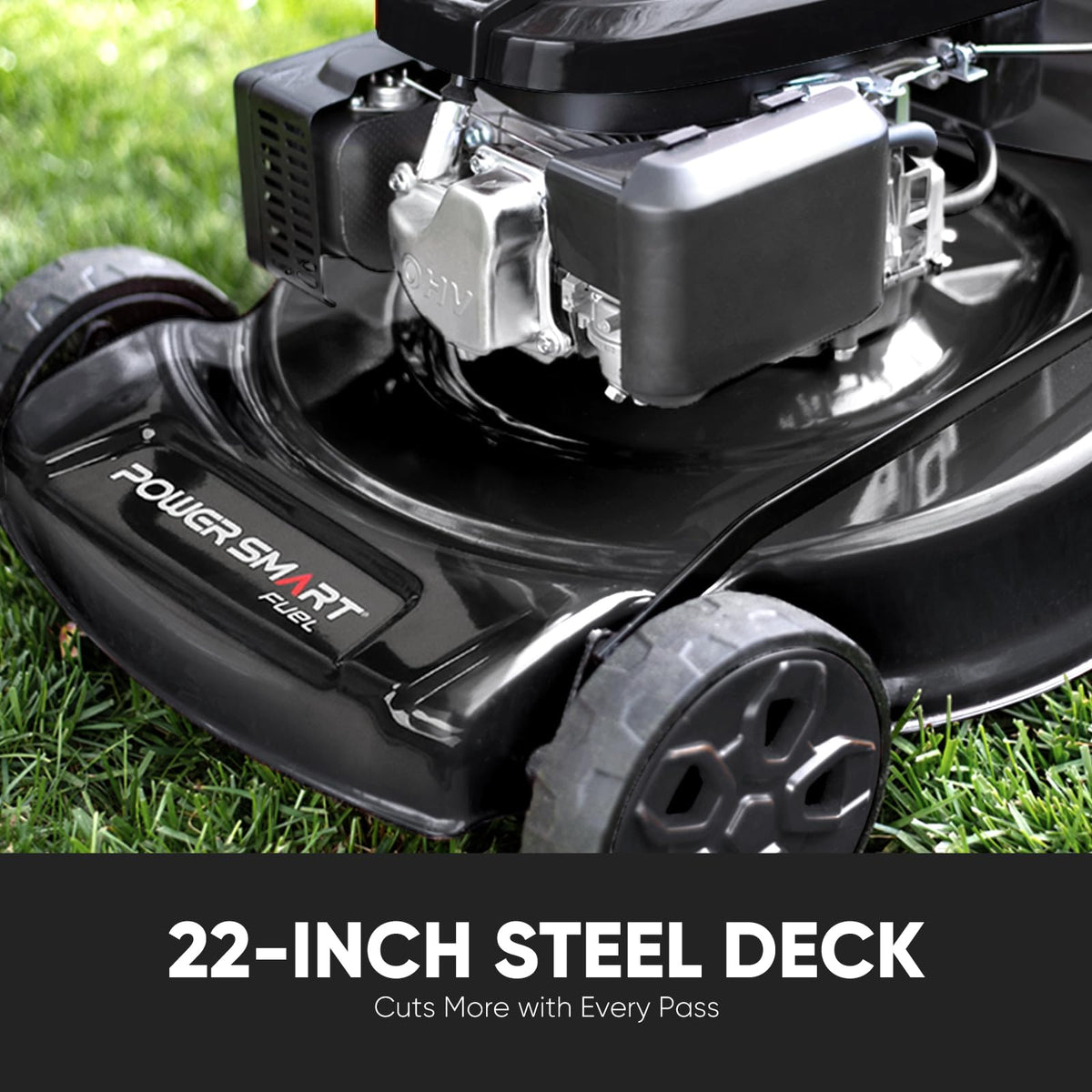 22-Inch Self Propelled Gas Lawn Mower, 170cc 4-Cycle OHV Engine H2953