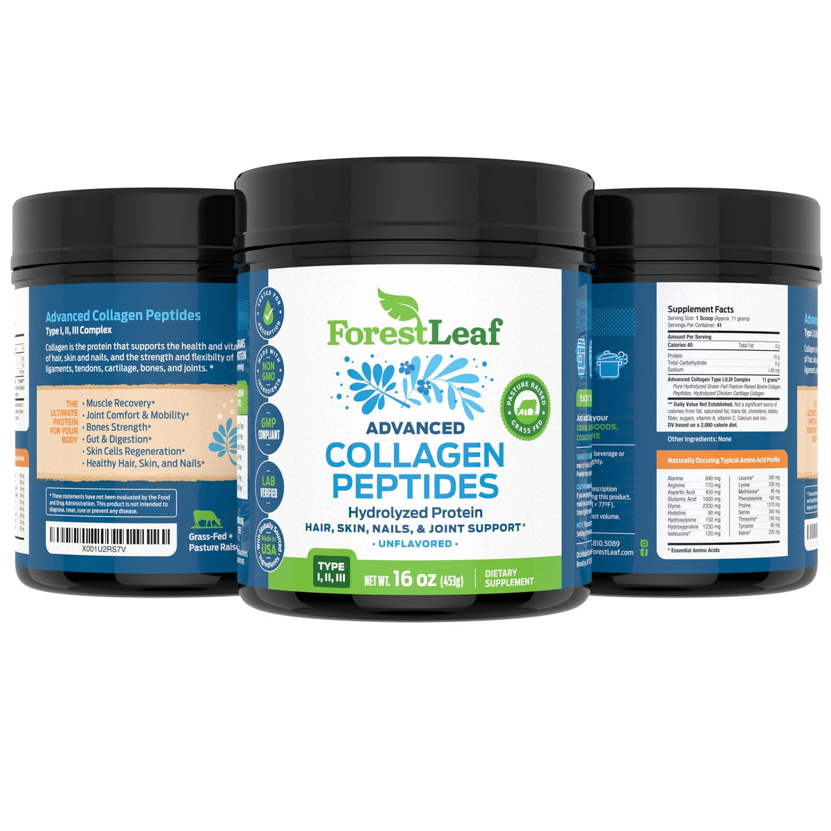 Unflavored Hydrolyzed Collagen Peptides Powder E879784