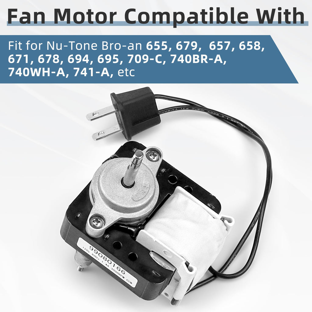 Bathroom Vent Bath Fan Motor Kit Replacement 70cfm 1.4 Amp 120V X468