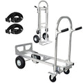 Convertible Hand Truck Dolly Cart with 4 Wheels 1000 Lbs T78234
