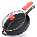 10 Inch Pre-Seasoned Cast Iron Skillet with Lid P36587