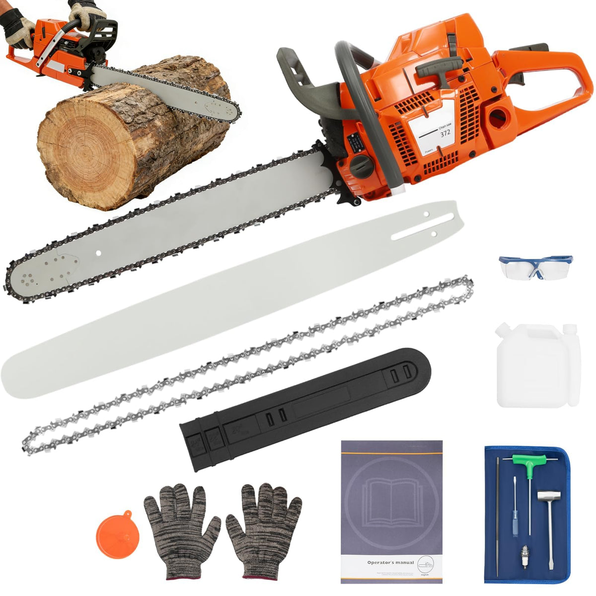 24" 72CC Gas Powered Chainsaw O119000