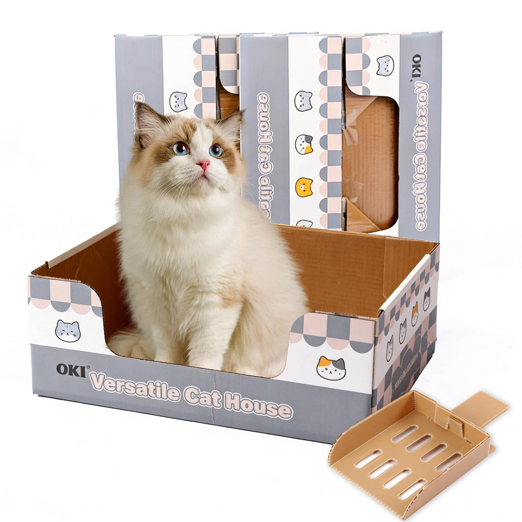 3-Pack Disposable Cat Litter Box with Scoop I27320