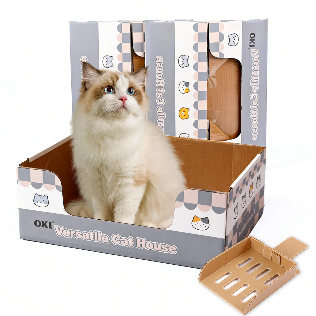 3-Pack Disposable Cat Litter Box with Scoop I27320