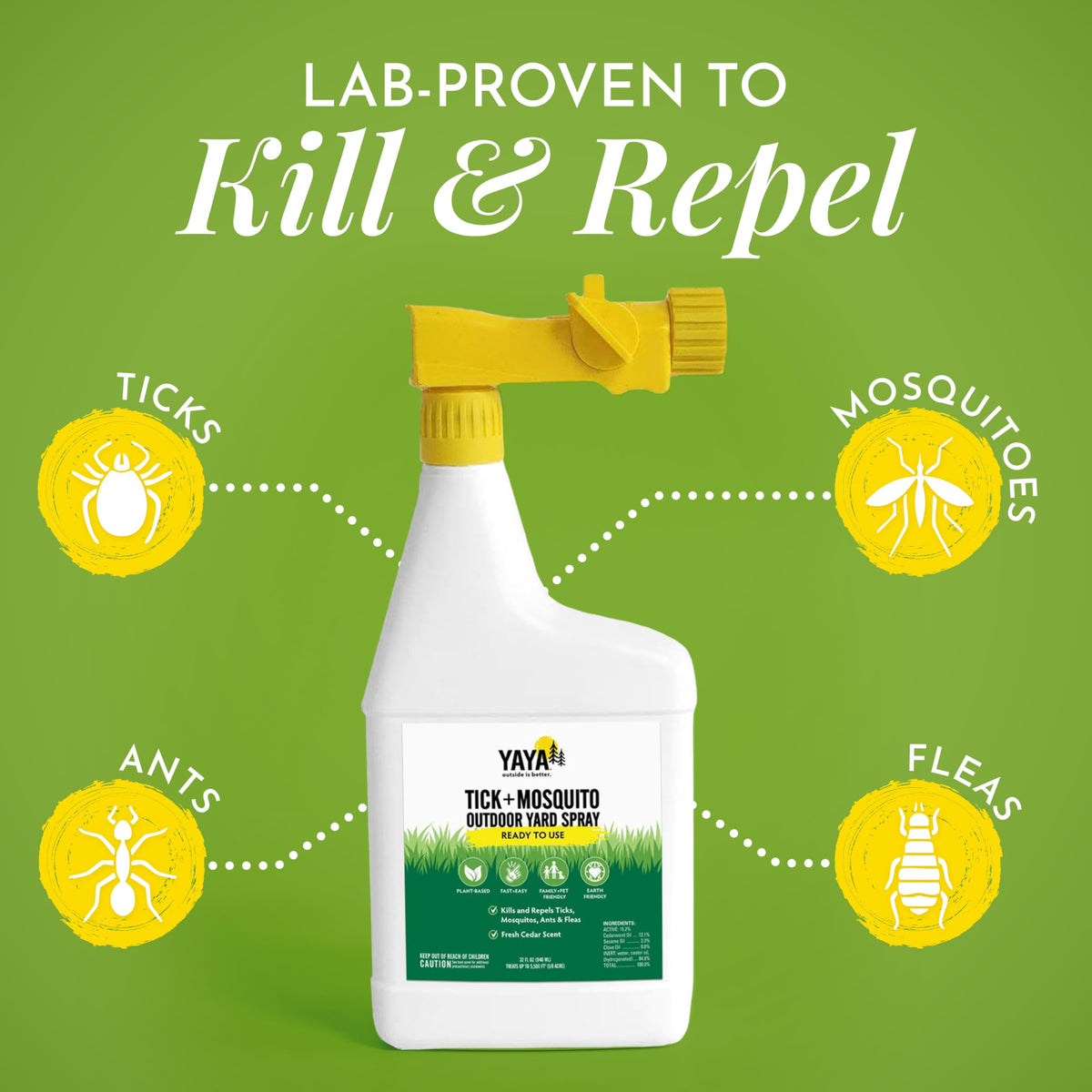 Tick + Mosquito Killer Yard Spray 32 oz C709