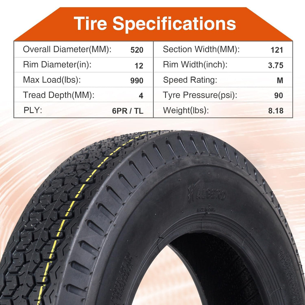 12 Trailer Tires Set of 2 I343
