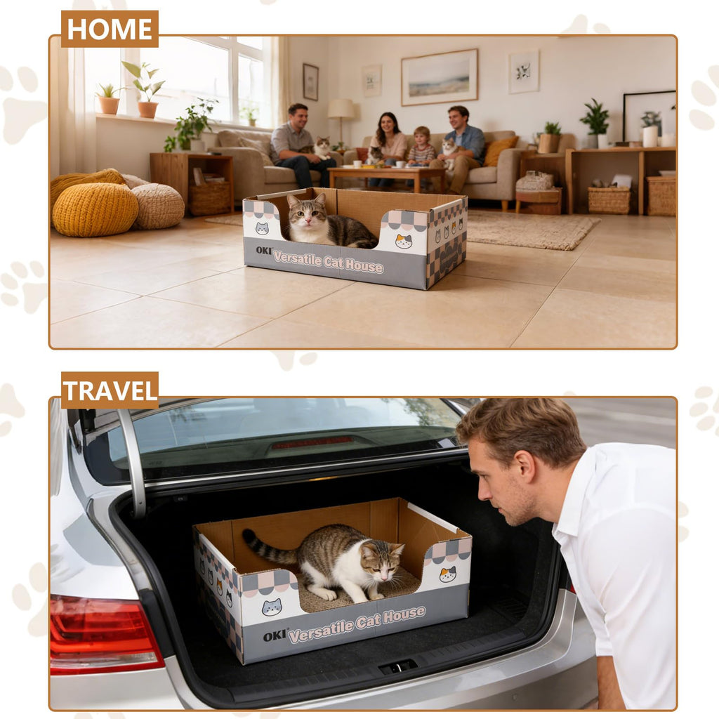 3-Pack Disposable Cat Litter Box with Scoop I27320