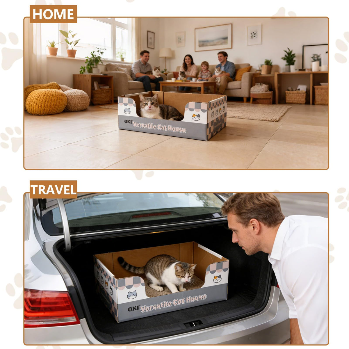 3-Pack Disposable Cat Litter Box with Scoop I27320