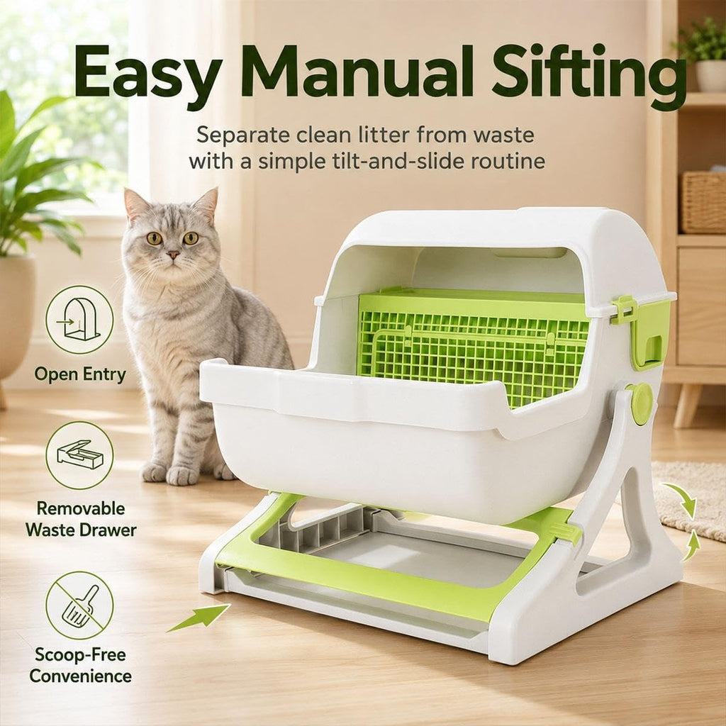 Manual Sifting Cat Litter Box A627