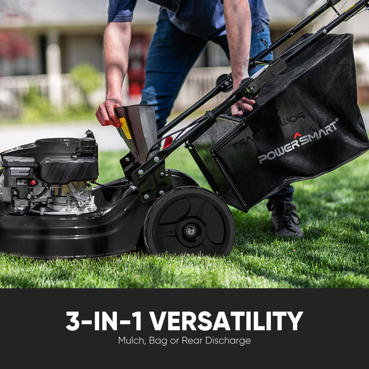 22-Inch Self Propelled Gas Lawn Mower, 170cc 4-Cycle OHV Engine H2953