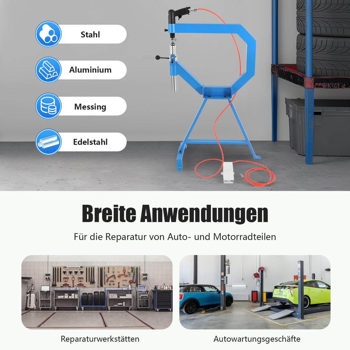 Pneumatic Planishing Hammer, 3 Anvils W392