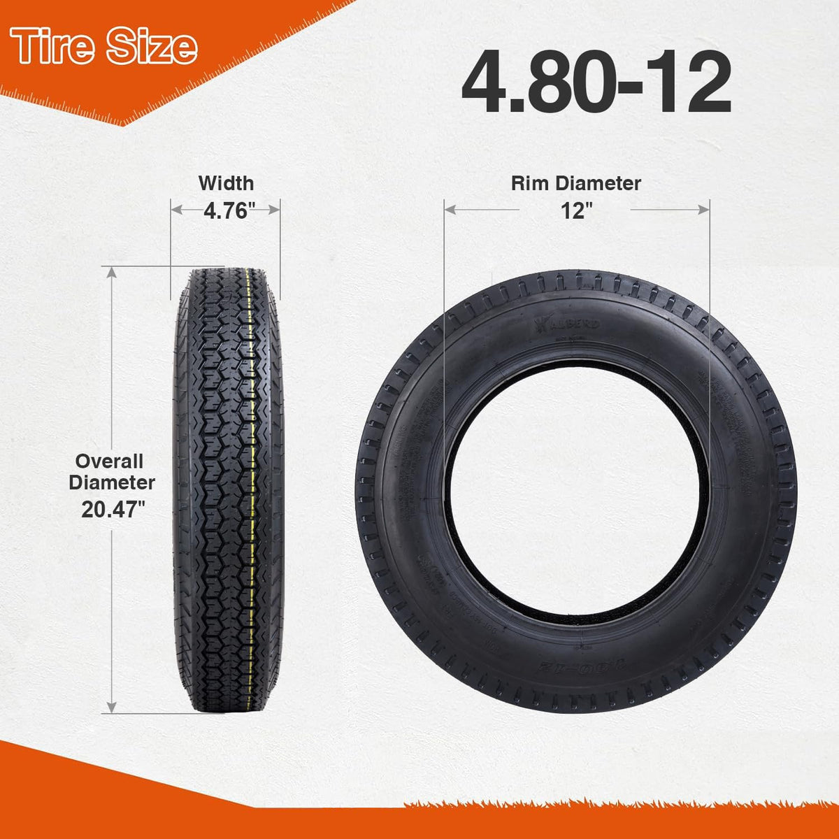 12 Trailer Tires Set of 2 I343