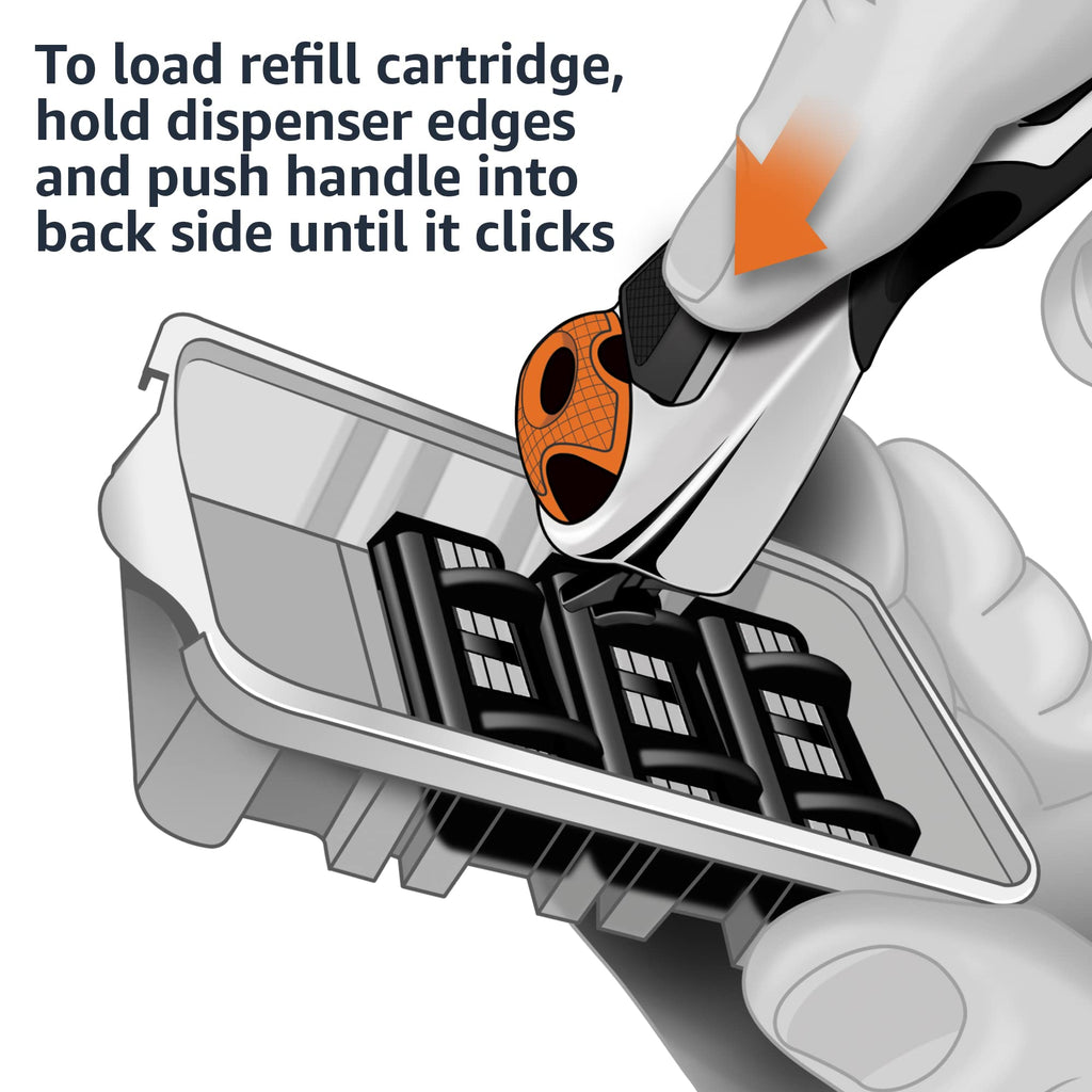 3-Blade Razor Refills with Dual Lubrication, 12 Cartridges T8661
