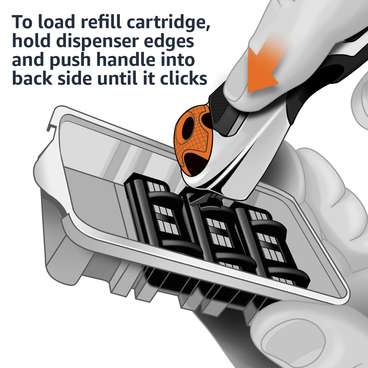 3-Blade Razor Refills with Dual Lubrication, 12 Cartridges T8661