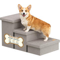 Light Grey Dog Stairs with Storage W224653
