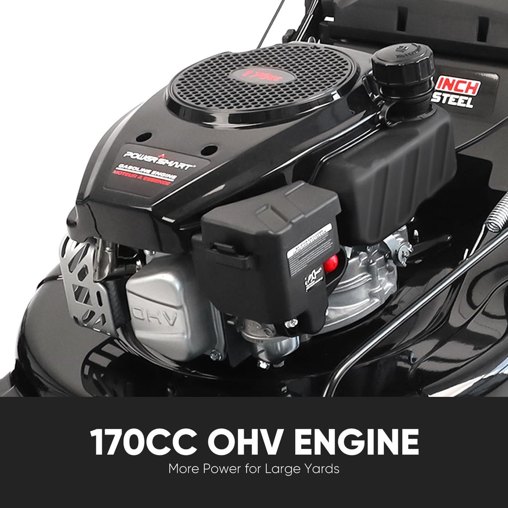 22-Inch Self Propelled Gas Lawn Mower, 170cc 4-Cycle OHV Engine H2953