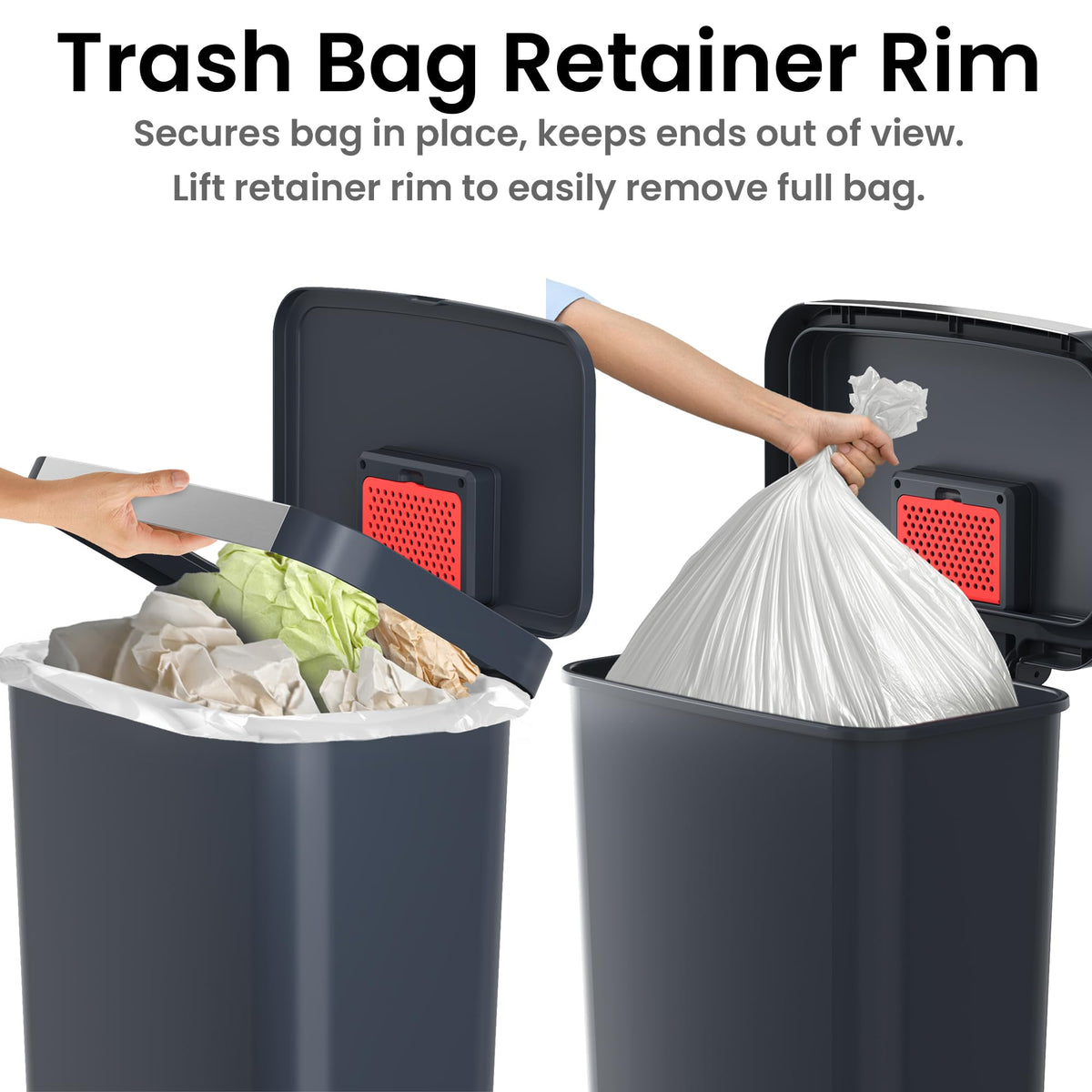 50 Liter Stainless Steel Step Kitchen Trash Can B434