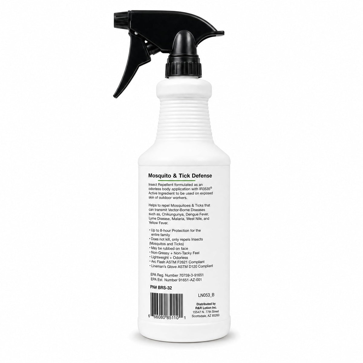 Insect Repellent Spray 8 Hour Protection 32oz Bottle J2424