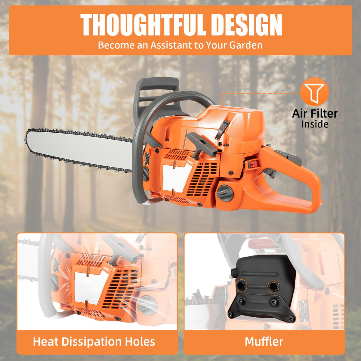 24" 72CC Gas Powered Chainsaw O119000
