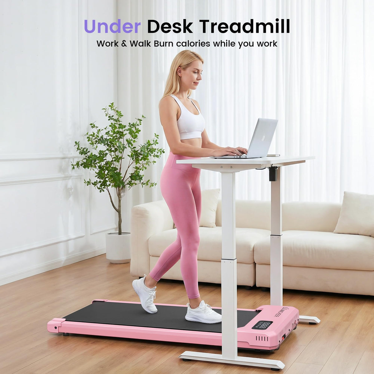 Under Desk Treadmill with Vibration Plate & Incline O793450