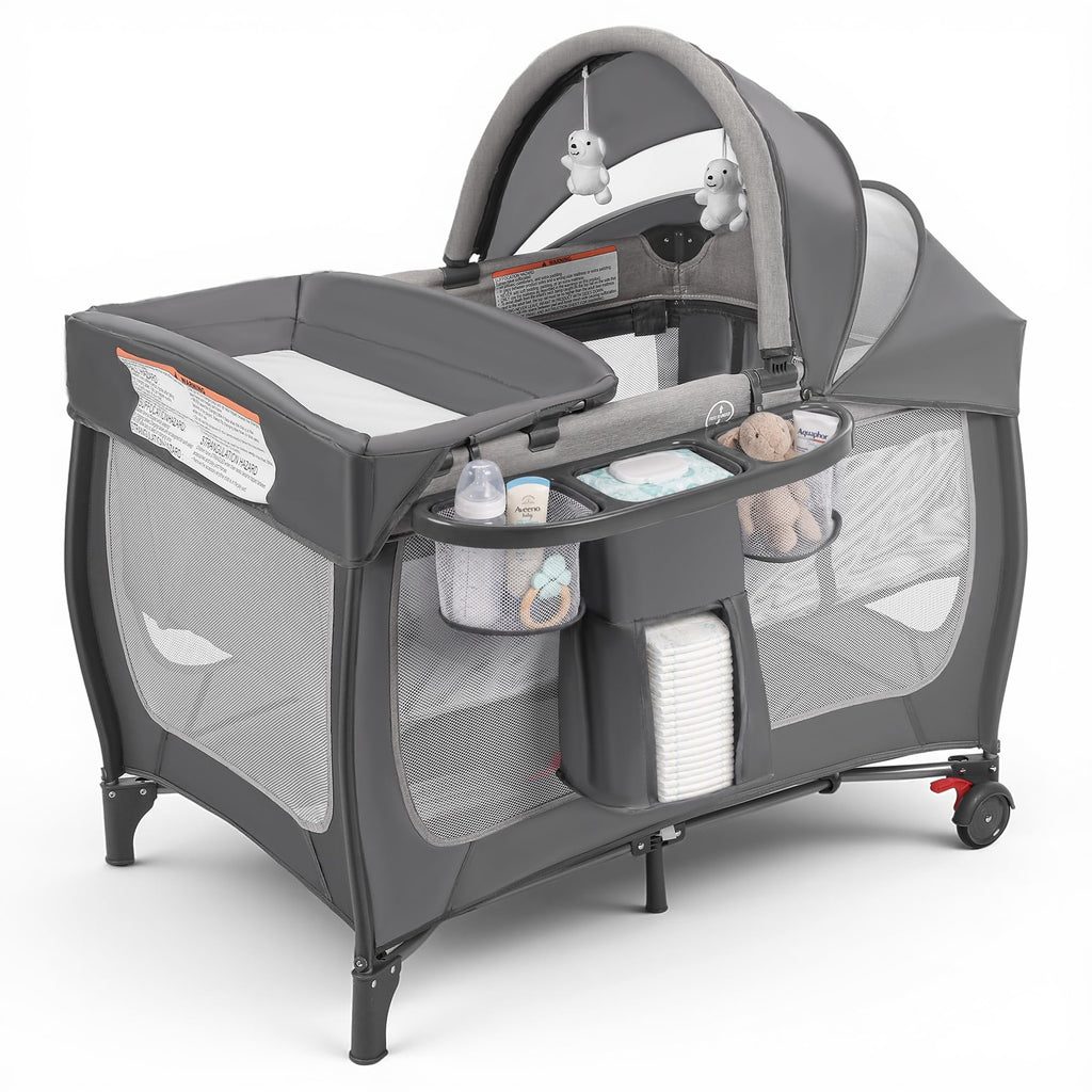 4-in-1 Pack and Play with Bassinet, Gray G330769