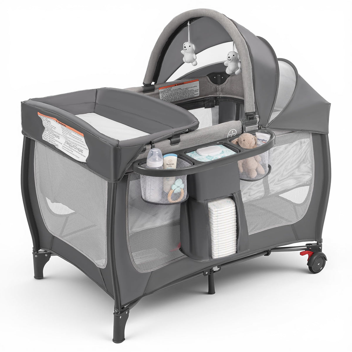 4-in-1 Pack and Play with Bassinet, Gray G330769